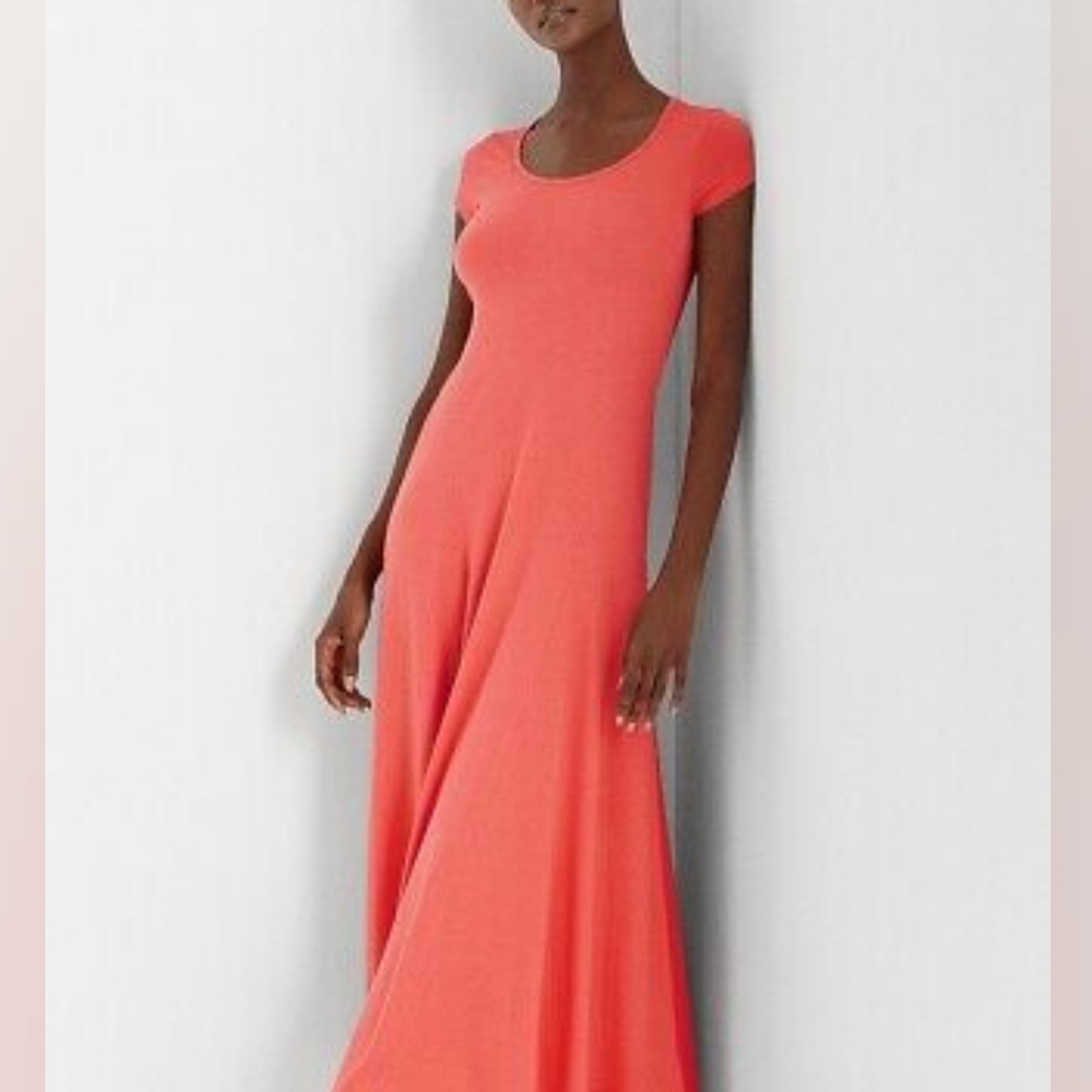 Lauren Ralph Lauren Maxi Dress X-Small Coral Color